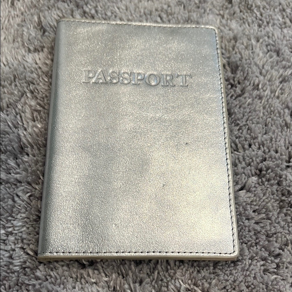 Chic Metallic Passport Cover by Neiman Marcus